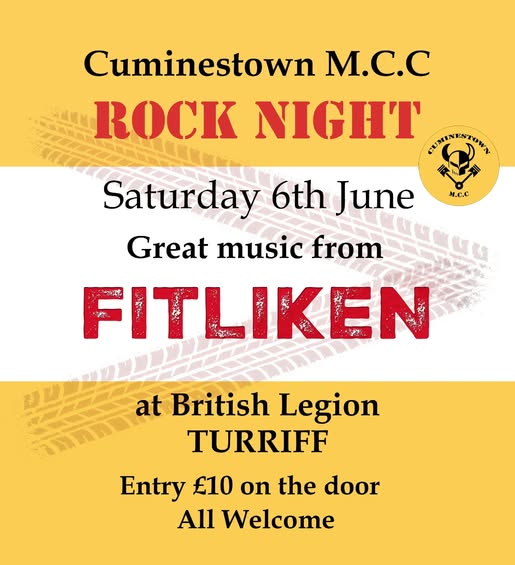 Fitliken live at the Cuminestown MCC Rock Night